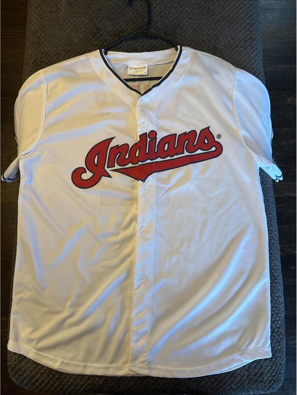 Francisco Lindor #12 Cleveland Indians Baseball SGA White Jersey Adult XL